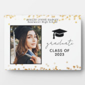 Moderne Gold Afstuderen foto Keepomwille Plaque Fotoplaat (voorkant)