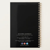 Moderne Gold & Black Cleaning Services Benoeming Planner (Achterkant)