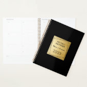 Moderne Gold Black Professional Chic Planner (Display)