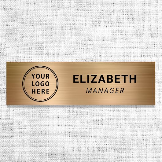 Moderne Gold Business-Logo Naamplaatje