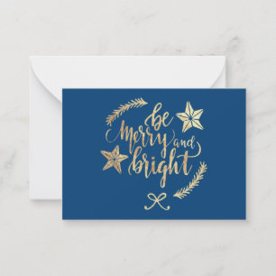 Moderne Gold Client Appreciation Holiday Cadeau Notitiekaartje