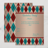 MODERNE GOLD DIAMOND BACHELOR INVITATION PARTI (Devant / Derrière)