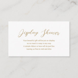 Moderne Gold Display Shower Eenvoudig Baby shower Informatiekaartje