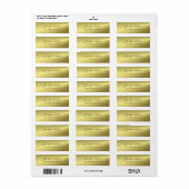 Moderne Gold Elegant Handgeschreven Script-Sjabloo Etiket (Full Sheet)