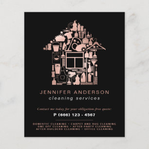 Moderne Gold- en Roos Gold-reinigingsdiensten Flyer
