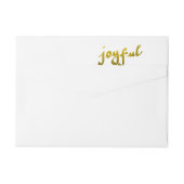 Moderne Gold Foil Joyful Script Holiday (Achterkant)