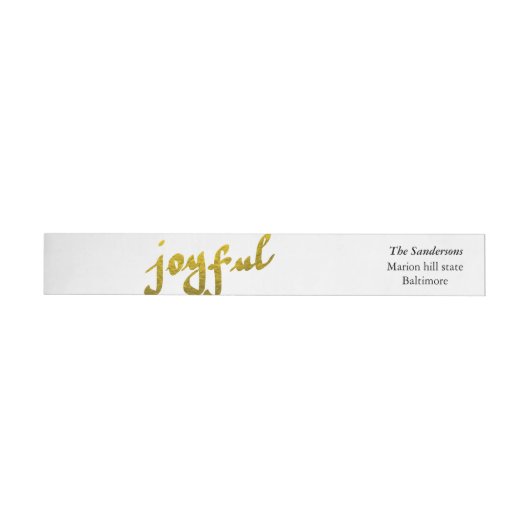 Moderne Gold Foil Joyful Script Holiday (Individueel)
