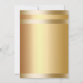 Moderne Gold Foil Stripes Invitations de mariage (Dos)