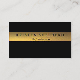 Moderne Gold Foil Visitekaartjes Black en Gold