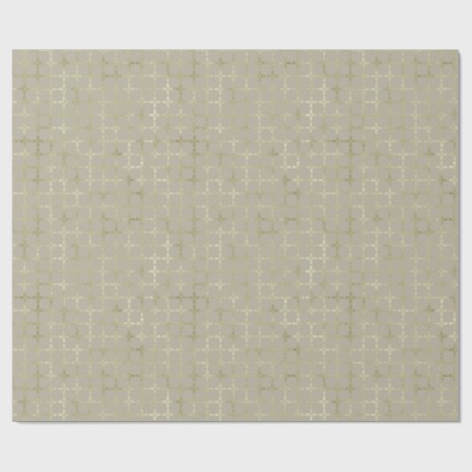 Moderne Gold Geometric Pattern Kerstmis Cadeaupapier (Vlak)