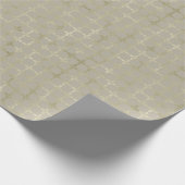 Moderne Gold Geometric Pattern Kerstmis Cadeaupapier (Hoek)