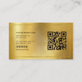 Moderne Gold Geometric QR Code Professional Visitekaartje (Achterkant)