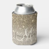 Moderne Gold Glitter Sparkles Personalized Name Blikjeskoeler (Blikje Voorkant)