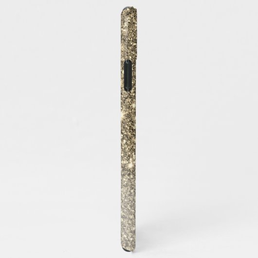 Moderne Gold Glitter Sparkles Personalized Name iPhone Hoesje (Rechterkant)