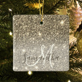 Moderne Gold Glitter Sparkles Personalized Name Keramisch Ornament
