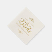 Moderne Gold Glitter Text-The Bride Servet (Hoek)
