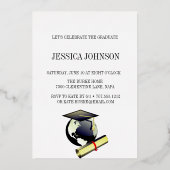 MODERNE GOLD GRAD PARTY FOIL INVITATION (Verso)