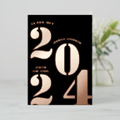 MODERNE GOLD GRAD PARTY FOIL INVITATION (Debout devant)