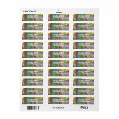 Moderne Gold Holographic Return Address Label (Full Sheet)