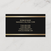 Moderne Gold House Logo Real Estate Realtor Black Visitekaartje (Achterkant)
