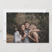 Moderne Gold Joyful Calligraphy Script Photo Feestdagenkaart (Achterkant)