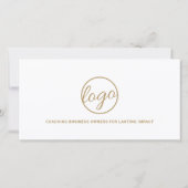 Moderne Gold Logo Simple Business Cadeaubon (Achterkant)