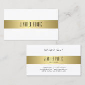 Moderne Gold look Design Smooth Plain Attraction Visitekaartje (Voorkant / Achterkant)