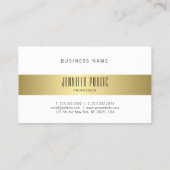 Moderne Gold look Design Smooth Plain Attraction Visitekaartje (Achterkant)