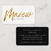 Moderne Gold Makeup artiest Visitekaartje (Voorkant / Achterkant)