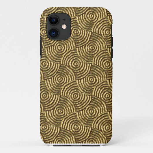 Moderne Gold Metal look spirals iPhone 5 Hoesje (Achterkant)