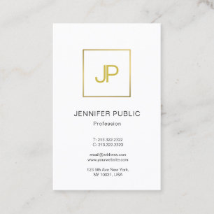 Moderne Gold Monogram elegant professioneel ontwer Visitekaartje