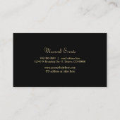 Moderne Gold Paint Stroke Minimalist Visitekaartje (Achterkant)