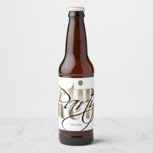 Moderne Gold Retirement Party Bier Etiket