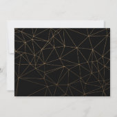 Moderne Gold Script Black & White Graduparty Kaart (Achterkant)