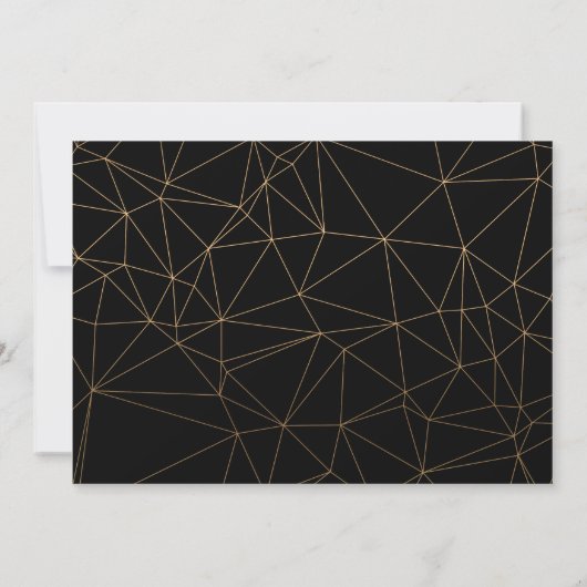 Moderne Gold Script Black & White Graduparty Kaart (Achterkant)