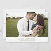 Moderne Gold Script Photo Save the Date (Achterkant)