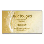 Moderne Gold Sparkle Star - Aangepast Magnetisch Visitekaartje (Voorkant)
