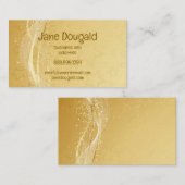 Moderne Gold Sparkle Star - Aangepast Visitekaartje (Voorkant / Achterkant)