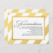 Moderne Gold Stripes Trouwaccommodaties Briefkaart (Voorkant / Achterkant)