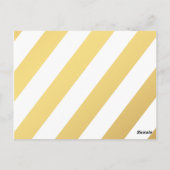 Moderne Gold Stripes Trouwaccommodaties Briefkaart (Achterkant)