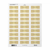Moderne Gold White Hand Script Simple Sjabloon Chi Etiket (Full Sheet)