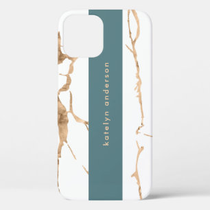 Moderne Gold White Stylist Professional iPhone 12 Hoesje