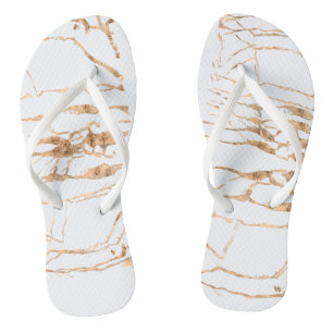 Moderne Gold White Stylist Professional Teenslippers