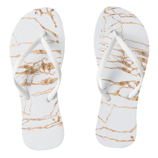 Moderne Gold White Stylist Professional Teenslippers (Voetbed)