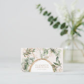 Moderne Golden Circles Eucalyptus Corporate Visitekaartje (Staand voorkant)