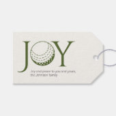 Moderne Golf Joy & Peace Kerstmis Cadeaulabel (Voorkant (Horizontaal))