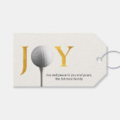 Moderne Golf Joy & Peace Kerstmis Cadeaulabel (Voorkant (Horizontaal))