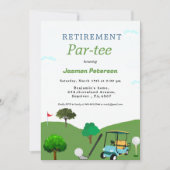 Moderne golf liefhebber pensioenfeestje kaart (Voorkant)