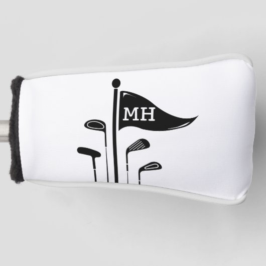 Moderne golfclubs Creëer uw eigen Initialen Golfheadcover (Voorkant)