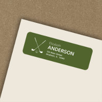Moderne golfclubs Olijfgroen retouradres